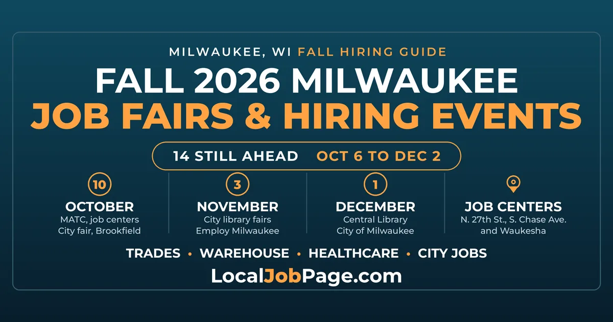 Fall 2026 Milwaukee Job Fairs & Hiring Events: Your Complete Guide