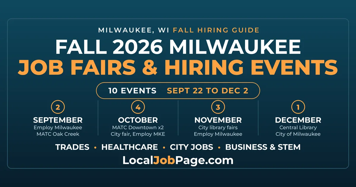 Fall 2026 Milwaukee Job Fairs & Hiring Events: Your Complete Guide